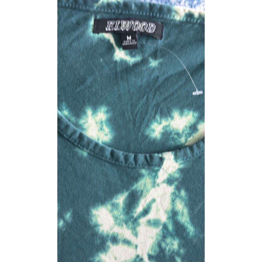 NWT New ELWOOD Green Tie Dye Short Sleeve Cotton T-Shirt Men's Size Medium - Picture 6 of 8